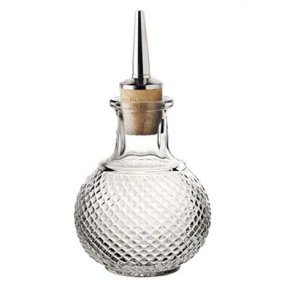 Rund diamant stänkflaska 22 cl med droppkork